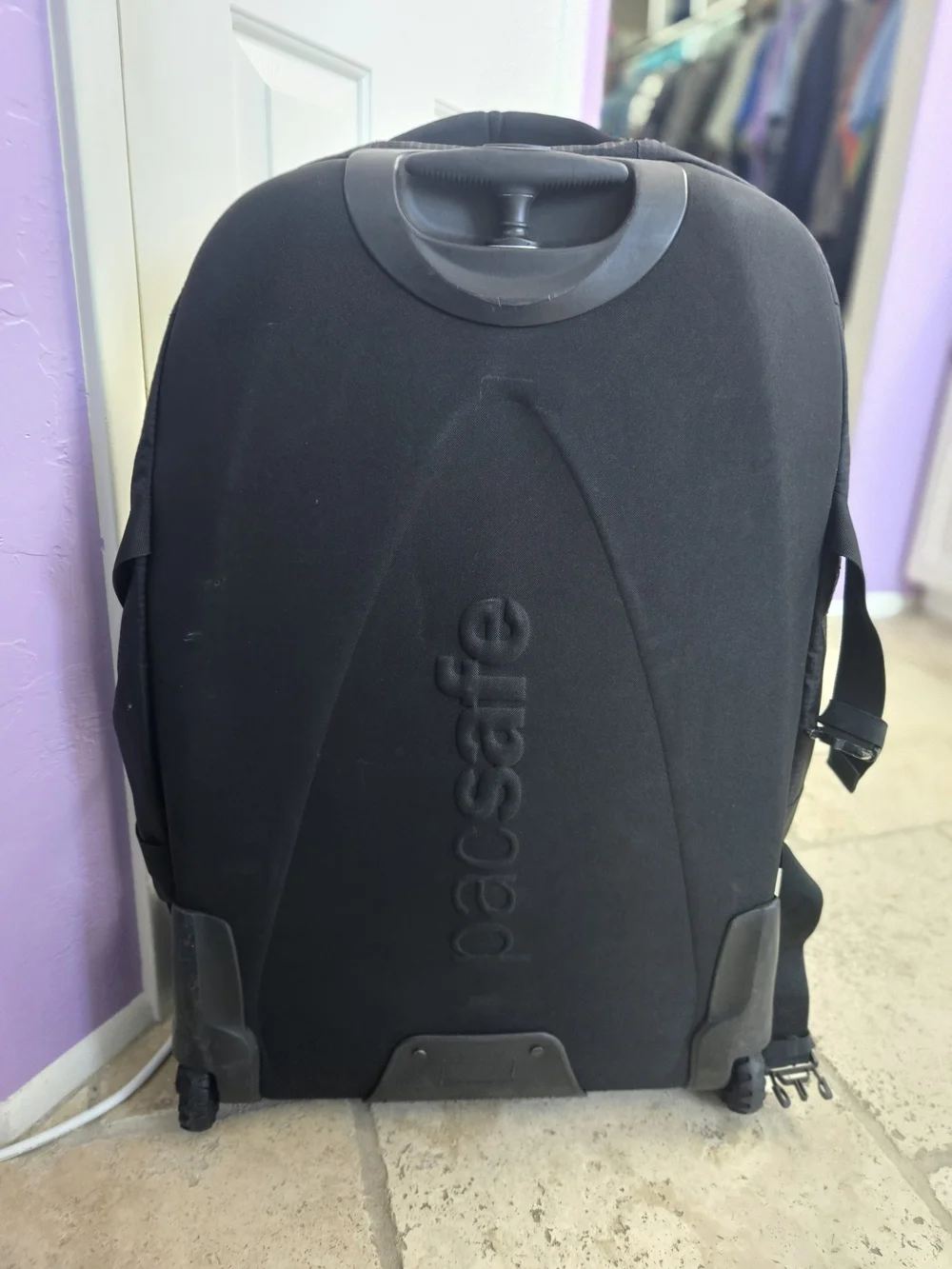 Black Rolling Backpack - Travel Carry-On